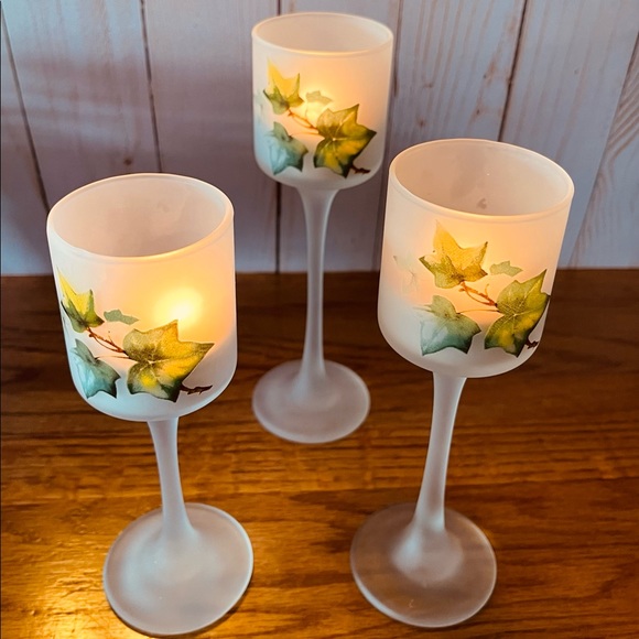 Other - Set of 3 Candle Holders, Ivy Design!